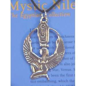 Pewter Pendant Mystic Nile Egyptian Isis Necklace  Key Chain 