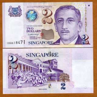 Singapore, 2 dollars, ND (1999), P 38, UNC  