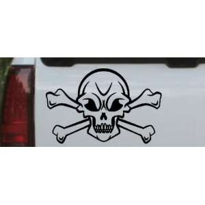 Skull Skulls Car Window Wall Laptop Decal Sticker    Black 12in X 8 