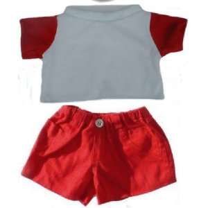  Red Ringer T shirt w/ Shorts Clothes for 14   18 Stuffed 