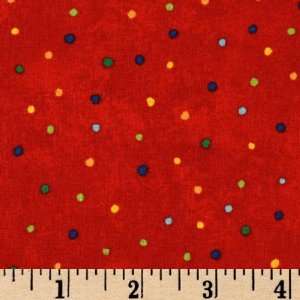  44 Wide Clowing Around Dots Red Fabric By The Yard Arts 
