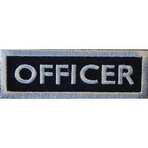  OFFICER White Club Embroidered Quality Biker Vest Patch 