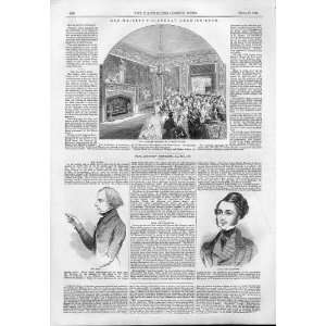  Her Majests Drawing Room Antique Print 1844