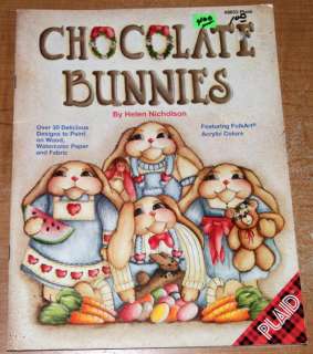 CHOCOLATE BUNNIES tole painting Helen Nicholson craft book  
