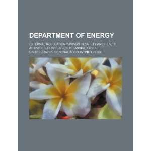 Department of Energy external regulation savings in 