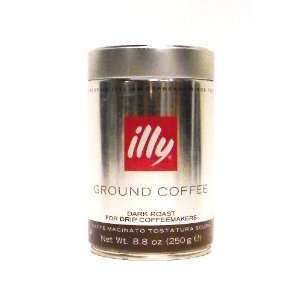 Illy Dark Roast Ground Coffee for Drip Coffeemakers 8.8 oz  