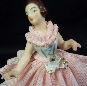 Porcelain Alkor Dresden Germany Dec. Gela Pink Dress Ballerina  