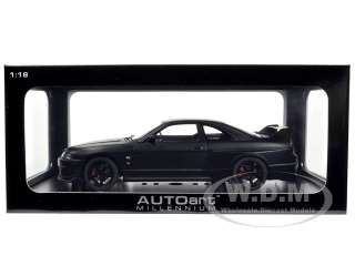   car of Nissan Skyline GT R R33 R Tune Matt Black die cast model car