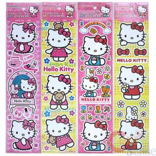 Sanrio Hello Kitty Wall Sticker Decals Cling Set of 4  