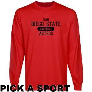 San Diego State Aztecs Custom Sport Long Sleeve T shirt   Scarlet 