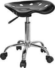 STOOL TRACTOR SEAT VIBRANT BLACK OFFICE SHOP UTILITY  