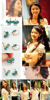 New Shiny Butterfly with Rhinestone Earrings 5 colors  