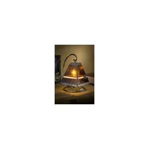  J Devlin Lam 633 Stained Glass Amber Mini Lamp
