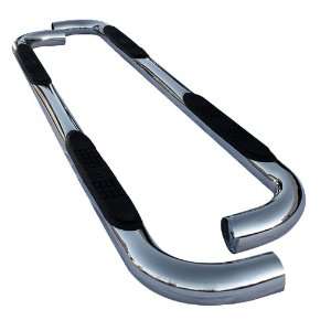   02 05 4Dr 3 Stainless T 304 Side Step Bar   Chrome Automotive