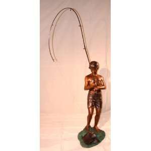  Metropolitan Galleries SRB44937 Fishing Boy Bronze 