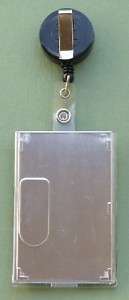 Shielded 2 ID Card Badge Holder w/ Reel Clip (ICE,TSA)  