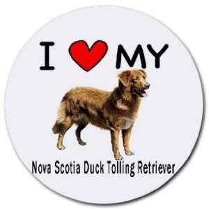  I Love My Nova Scotia Duck Tolling Retriever Round Mouse 