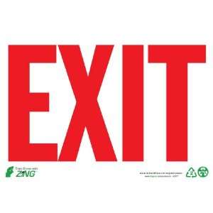 Zing Eco Safety Sign, EXIT, 14 Width x 10 Length, Recycled 
