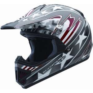  Scorpion VX 9 Youth Patriot Silver Large Off Road Helmet 