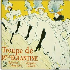 La Troupe De Mlle. Eglantine by Henri De Toulouse lautrec Canvas 