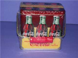 New Coca Cola Tin COKE Six Pack Bottle Lid & Handle  