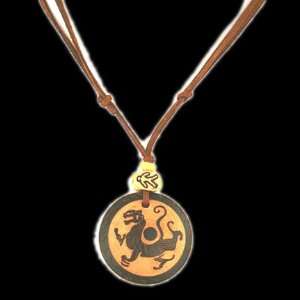  Carved Wood Shotokan Tiger Necklace on Leather Everything 