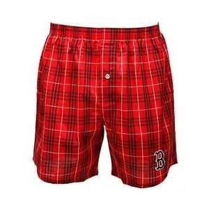  Boston Red Sox Event Plaid Boxer by Concepts Sport   Red 