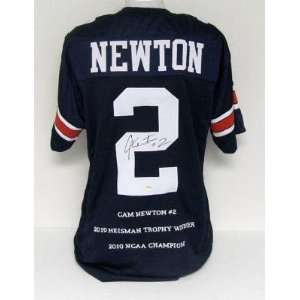  Cam Newton Autographed Auburn Tigers Stats Jersey UDA 