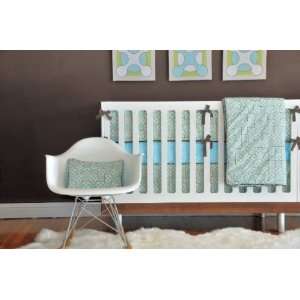  Inspired Geox Aqua and Green Crib Bedding Set Baby