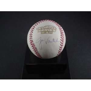  Signed Jason Varitek Baseball   2004 World Series JSA Cert 