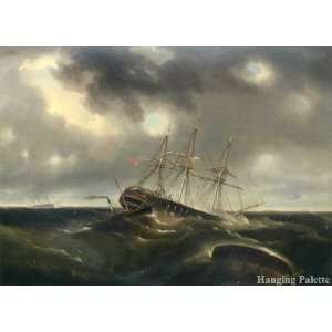  The Merchant Ship Lockwoods Caught In A Gale Off Liverpool 