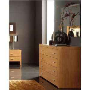 Modern Dresser and Mirror in Maple Finish Made in Spain 33B24