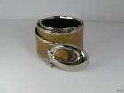 Womens Beautiful Wide Ostrich Leather Belt Silver Metal Accent  