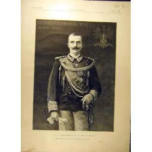  1903 Portrait Victor Emmanuel King Italy Marguerite