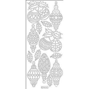   Ornaments/Lamps Peel Off Stickers 4x9 Sheet Silver Electronics