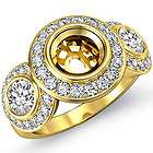 Diamond Ring Round 3 Stone Setti