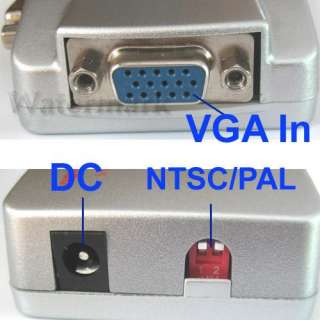 NEW PC Laptop VGA to RCA AV TV S Video Converter Box  