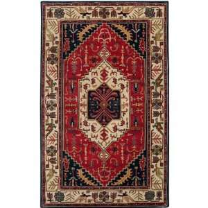  Ancient Treasures Rug in Beige and Ruby