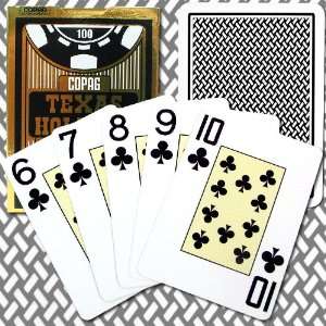  Copag Texas Holdem Black/Red Plastic Cards   2 Decks 