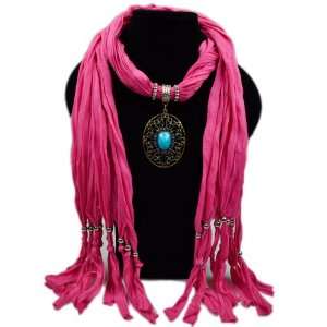  Diamond pendant scarf jewel beads pendant scarf necklace 