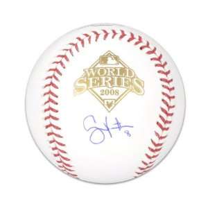 Shane Victorino Autographed Baseball  Details 2008 World Series 