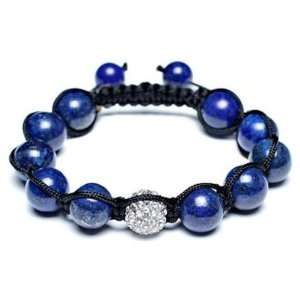  White and Blue shamballa bracelet Jewelry