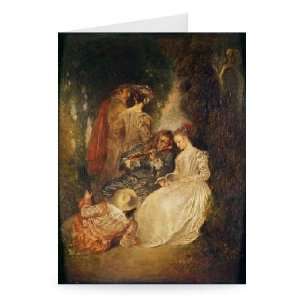 Perfect Harmony (oil on canvas) by Jean Antoine Watteau   Greeting 