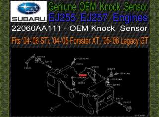 Genuine Subaru OEM Knock Sensor 04 06 STi 04 05 Forester XT 05 06 