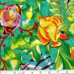  45 Wide Salt Water tropic Fabric By The Yard Arts, Crafts & Sewing