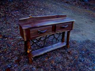   Sideboard Entry Console Table Furniture Log Cabin by J. Wade  
