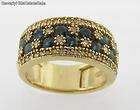 Beautiful Designer Made 14k Gold 12 Sapphires Diamonds Ring