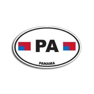  PA PANAMA Country Auto Oval Flag   Window Bumper Sticker 