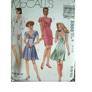  MISSES DRESSES SIZE 8 10 12 MCCALLS CUT TO FIT PATTERN 