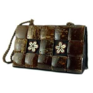  Coconut Purse with Cowrie Shell Flower